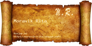 Moravik Rita névjegykártya